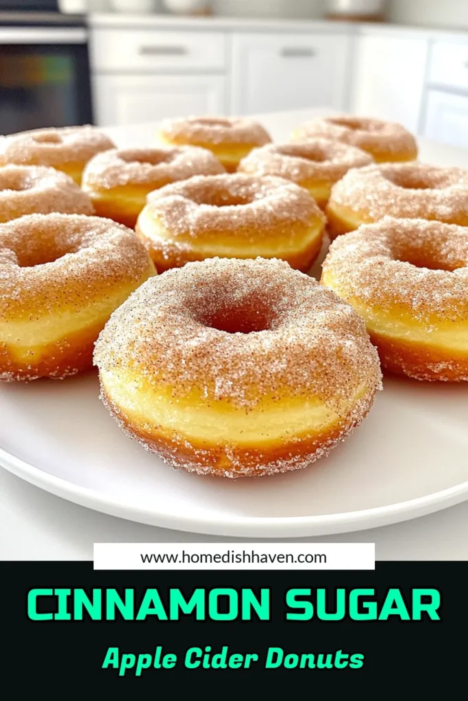 Savor the taste of fall with these homemade Apple Cider Donuts in Cinnamon Sugar! Made with fresh apple cider and coated in a sweet cinnamon-sugar mix, these donuts are fluffy, flavorful, and perfect for any occasion. Easy to make and incredibly delicious, you won’t want to miss out on this recipe. Click through to discover how to whip up your own batch of these delightful treats! #AppleCiderDonuts #FallBaking #HomemadeDonuts #CinnamonSugar