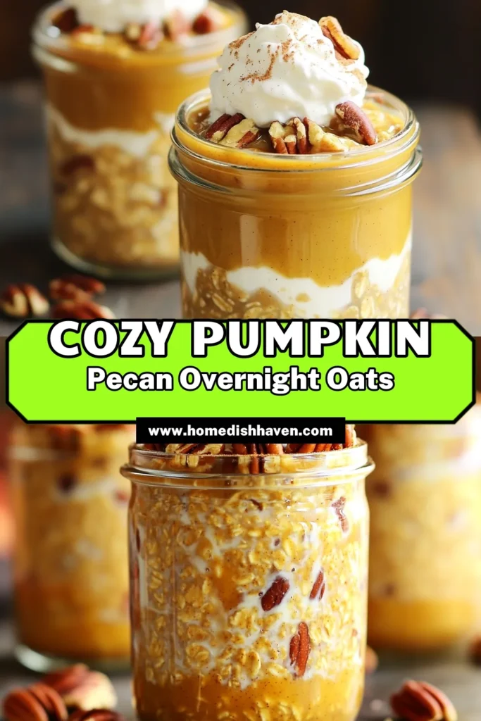 Start your day with a delicious twist on breakfast by trying these Pumpkin Pecan Pie Overnight Oats! This easy recipe combines rolled oats with creamy pumpkin puree, warm spices, and crunchy pecans for a cozy meal that you can prepare in just 10 minutes. Perfect for busy mornings, these oats are ready to enjoy after a night in the fridge. Click through to explore this delightful recipe and add a seasonal touch to your breakfast routine!