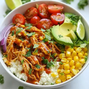 Here is the list of ingredients you will need for the BBQ Chicken Cottage Cheese Bowl: - 2 cups cooked chicken breast, shredded - 1 cup BBQ sauce - 2 cups cottage cheese - 1 cup cherry tomatoes, halved - 1 ripe avocado, diced - 1 cup corn kernels - 1/2 red onion, thinly sliced - 1 cup shredded lettuce - 1/4 cup fresh cilantro, chopped (optional) - Salt and pepper to taste - Lime wedges for garnish Each ingredient plays a key role in creating a tasty and filling meal. The shredded chicken adds protein. The BBQ sauce brings a sweet and smoky flavor. Cottage cheese gives a creamy base, while fresh veggies add crunch and color. You can adjust the toppings to fit your taste. This dish is great for lunch or dinner. {{ingredient_image_2}} To start, I heat the shredded chicken in a medium saucepan. I pour in 1 cup of BBQ sauce. I stir well to coat the chicken evenly. Over medium heat, I warm the mixture for about 5 minutes. The chicken should be hot but not overcooked. This step adds that rich BBQ flavor, making it perfect for our bowl. Next, I prepare the base of our bowl. I take 2 cups of cottage cheese and spoon it into a large serving bowl. I spread it out evenly across the bottom. This smooth layer is key. It gives a nice contrast to the warm chicken on top and adds creaminess to each bite. Now, it’s time to layer the toppings. I carefully add the heated BBQ chicken over the cottage cheese. I make sure to spread it evenly so every spoonful has chicken. Then, I add the fresh toppings: halved cherry tomatoes, corn kernels, diced avocado, thinly sliced red onion, and shredded lettuce. I try to arrange these toppings in a colorful way. This makes the dish look tasty and inviting. Finally, I season the bowl with salt and pepper to taste. If I want to add a fresh touch, I sprinkle chopped cilantro on top. This adds color and flavor. I serve the bowl right away, with lime wedges on the side. I encourage everyone to squeeze the lime over their meal. It adds a zesty kick that makes this dish truly shine. To really get that BBQ taste, pick a sauce you love. I suggest using a sweet and smoky sauce. Brands like Sweet Baby Ray's or Stubb's have great options. For a homemade twist, mix ketchup, brown sugar, and apple cider vinegar. This combo gives a nice blend of sweet and tangy flavors. When serving, be sure to use colorful bowls. This makes the dish pop! Place lime wedges in a small dish at the center of the table. It gives easy access for a zesty squeeze. Arrange the toppings in layers for a beautiful look. This way, each bite is a mix of all flavors. Want to take it up a notch? Add crunchy toppings like tortilla strips or crushed nuts. They add a fun texture. You can also try adding jalapeños for a spicy kick. If you love cheese, sprinkle some shredded cheddar on top. These extras make the dish even more exciting! Pro Tips Use Homemade BBQ Sauce: Making your own BBQ sauce allows you to customize the flavors to your liking, ensuring a personal touch to your dish. Perfect Avocado Ripeness: Choose avocados that are slightly soft to the touch but not mushy; this will ensure they are creamy and flavorful for your bowl. Fresh Ingredients Matter: Using fresh vegetables like cherry tomatoes and lettuce not only enhances the flavor but also adds a vibrant color to your dish. Customize Your Bowl: Feel free to add additional toppings like black beans, jalapeños, or shredded cheese to suit your taste preferences. {{image_4}} You can switch the chicken for many other proteins. Try shredded pork or tofu for a fun twist. Each option brings a new flavor and texture. If you want a lighter dish, grilled shrimp works great too. For a vegetarian version, mix in black beans or chickpeas. They add protein and keep it filling. You can also change the toppings. Use diced bell peppers or olives for different tastes. The key is to match your favorites with the BBQ sauce. If you need to make this dish gluten-free, check the BBQ sauce. Some brands add gluten, so look for gluten-free labels. You can also use homemade sauce to control the ingredients. To make it dairy-free, swap cottage cheese for a dairy-free alternative. Look for brands that use nuts or soy. You can also use avocado for a creamy base. These small changes make the dish fit your needs while keeping it tasty. This dish is perfect for meal prep. You can make it ahead for easy lunches or dinners. Cook the chicken and mix it with the BBQ sauce. Then store it in a container. Keep the cottage cheese and toppings separate. This keeps everything fresh and prevents sogginess. When you're ready to eat, just layer the cottage cheese first. Add the chicken and top it with your chosen toppings. It takes just a few minutes to prepare. This meal prep makes your week easier and more delicious. To keep your BBQ chicken cottage cheese bowl fresh, refrigerate leftovers right away. Place the bowl in an airtight container. Make sure the lid seals tightly. This helps keep moisture in and air out. Leftovers should stay good for up to three days. When ready to enjoy your leftovers, use a microwave for quick reheating. Place the bowl in the microwave and cover it with a damp paper towel. Heat for one to two minutes until warm. Stir halfway through to ensure even heating. You can also reheat on the stove. Just add a splash of water to a pan, then heat over low heat. Stir it until hot, about five minutes. If you want to freeze this dish, it's best to do it right after making it. Store the bowl in a freezer-safe container. Leave a little space at the top for expansion. This dish can freeze for up to three months. To thaw, move it to the fridge overnight. Once thawed, reheat as mentioned above. This will help keep the flavors rich and tasty. Yes, you can use canned chicken. It saves time and works well in this dish. Just drain it before using. The taste is still good with BBQ sauce. Mix it in with the sauce just like fresh chicken. Canned chicken adds convenience to your meal prep. If you do not like cottage cheese, try Greek yogurt. It has a similar texture and is creamy. You can also use ricotta cheese for a sweeter taste. Both options pair well with the BBQ chicken. They add protein and make the bowl satisfying. This dish lasts about three to four days in the fridge. Store it in a sealed container to keep it fresh. The ingredients stay tasty, but the avocado may brown. To prevent this, add avocado just before serving. This keeps your meal looking and tasting great. Yes, this recipe is perfect for meal prep. You can prepare the chicken and toppings in advance. Store the components separately to keep everything fresh. Assemble your bowl when you are ready to eat. This makes for quick and easy meals throughout the week. This blog post outlined a tasty BBQ chicken cottage cheese bowl. We covered the key ingredients and steps to make it delicious. I shared tips for perfecting the flavor and suggested variations to suit your needs. You can store leftovers well and even meal prep this dish. In conclusion, this recipe is simple and fun. It offers great taste and flexibility. Enjoy trying new flavors and toppings to make it your own!