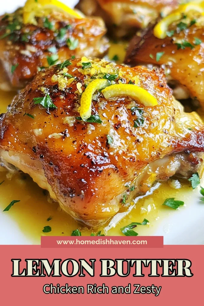 Delight in the flavors of classic butter lemon chicken with this easy chicken dinner recipe! Featuring crispy chicken thighs infused with a luscious lemon butter sauce, this garlic lemon chicken thighs dish is perfect for any night. Learn how to create this delectable crispy chicken recipe that your family will love. Save this lemon butter sauce recipe for your next meal! #ButterLemonChicken #EasyChickenDinner #CrispyChickenRecipe #LemonButterSauce