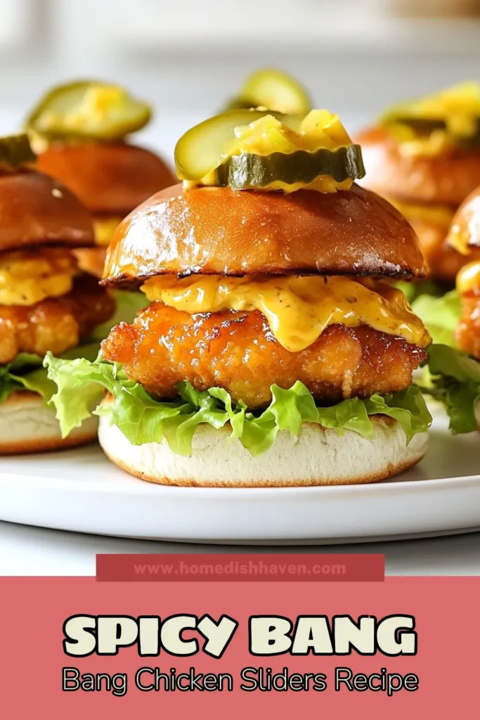 Get ready to elevate your game day snacks with these mouthwatering Bang Bang Chicken Sliders! This easy slider recipe features juicy ground chicken patties topped with a homemade Bang Bang sauce that packs a spicy punch. Perfect for parties or a quick weeknight meal, these spicy chicken sliders are sure to please everyone. Try this Ground Chicken Sliders Recipe today, and don't forget to save for later! #BangBangChickenSliders #EasySliderRecipes #SpicyChickenSliders #HomemadeBangBangSauce