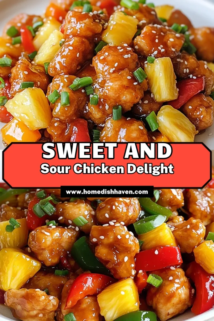 Looking for an irresistible sweet and sour chicken recipe that’s better than takeout? This zesty chicken dish features juicy chicken breast, vibrant bell peppers, and pineapple chunks for a delightful pineapple chicken stir fry. It's perfect for quick and easy chicken dinner recipes that are also healthy sweet and sour meals. Try it tonight and impress your family! Save this recipe for a flavorful adventure. #SweetAndSourChicken #EasyDinner #HealthyRecipes #PineappleChicken