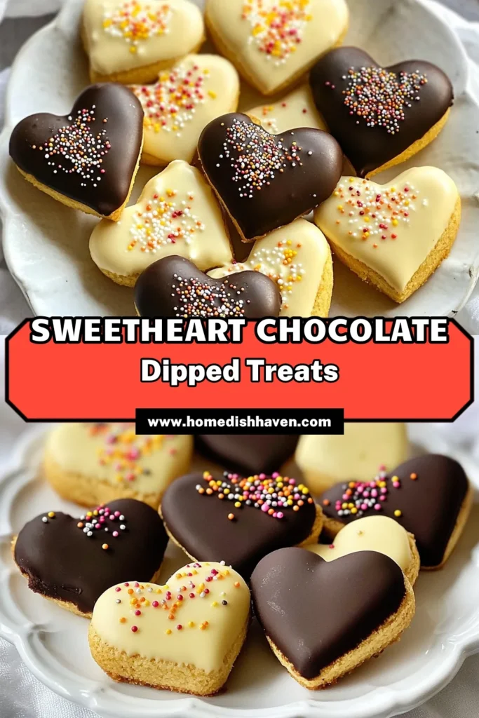 Indulge in these delightful chocolate dipped shortbread hearts, the perfect homemade Valentine's treats! This easy shortbread recipe creates buttery heart-shaped cookies dipped in silky chocolate, making them a sweet gift or dessert. With simple ingredients, you can whip up this delicious chocolate cookie recipe in no time. Get creative with toppings and make these cookies unforgettable! Save this recipe for your next celebration! #ChocolateDippedShortbread #HeartShapedCookies #EasyShortbreadRecipe #HomemadeValentinesTreats