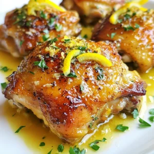 - 4 chicken thighs, skin-on and bone-in - 1/4 cup unsalted butter, divided - 2 tablespoons olive oil - 4 cloves garlic, minced - Zest of 2 lemons - 1/4 cup fresh lemon juice - 1 teaspoon dried thyme - 1 teaspoon dried oregano - Salt and pepper, to taste - Fresh parsley, chopped - Lemon wedges {{ingredient_image_2}} Start with fresh chicken thighs. First, pat them dry using paper towels. This step is key. It helps make the skin crispy. Next, season both sides with salt and pepper. You want to enhance the flavor. Use enough seasoning for a nice taste. Set the seasoned thighs aside while you prepare to cook. Grab a large skillet. Heat 2 tablespoons of butter and 2 tablespoons of olive oil over medium-high heat. Once the mixture is hot and shimmering, add the chicken thighs skin-side down. Sear for 5-7 minutes. Look for a golden brown color. This crispiness is what you want! Carefully flip the chicken and cook for another 5 minutes. Once done, take the chicken out and set it on a plate. In the same skillet, lower the heat to medium. Add the remaining 2 tablespoons of butter. Wait until it melts. Then, add 4 cloves of minced garlic. Sauté the garlic for about 1 minute until it smells great. Be careful, as garlic can burn fast. It should be lightly golden. Next, stir in the zest of 2 lemons, 1/4 cup of fresh lemon juice, 1 teaspoon of dried thyme, and 1 teaspoon of dried oregano. Let this simmer for 2-3 minutes. Stir it occasionally to mix the flavors well. After that, return the chicken to the skillet skin side up. Spoon some sauce over the chicken. Cover the skillet and let it simmer on low heat for about 15 minutes. Make sure the chicken reaches an internal temperature of 165°F (75°C). Now you have a delicious base ready for your meal! To get that perfect golden skin, start with dry chicken. Pat the chicken thighs with paper towels before seasoning. This step helps the skin crisp up nicely. Use a hot skillet and a mix of butter and olive oil. This combo adds flavor and helps the skin brown evenly. Sear the chicken skin-side down for 5-7 minutes. Wait until it turns golden brown before flipping. Resist the urge to move it around too much. Resting your chicken is key. Once cooked, let it sit for about 5 minutes. This helps keep the juices inside. Cut into it too soon, and you'll lose those tasty juices. Resting makes your chicken tender and flavorful. Cover it lightly with foil. This keeps it warm while resting. Herbs can make your dish shine. I recommend using dried thyme and oregano in the recipe. But you can mix it up! Fresh herbs like rosemary or basil can add nice flavors. Try adding a pinch of crushed red pepper for some heat. Don’t forget to taste as you go. Adjust the herbs to your liking for a unique touch. Pro Tips Dry the Chicken: Patting the chicken thighs dry helps achieve a crispy skin when searing. Don’t Rush the Searing: Allow the chicken to sear undisturbed for the best golden brown color and crispy texture. Monitor the Garlic: Sauté garlic until fragrant but not browned to avoid a bitter taste in the sauce. Let it Rest: Allow the chicken to rest before serving to ensure maximum juiciness and flavor. {{image_4}} You can use different chicken cuts for this recipe. Chicken breasts work great if you prefer leaner meat. Just remember to adjust cooking times. Breasts cook faster than thighs, so check them often. Drumsticks and wings also add fun and flavor. Each cut brings a unique taste and texture to the dish. Adding vegetables makes this dish even better. You can toss in some green beans, broccoli, or bell peppers. Sauté them in the same skillet after the garlic. This will soak up the lemon-butter flavor. You can also add sliced zucchini or cherry tomatoes during the last few minutes of cooking. This not only adds color but also keeps the meal balanced. Lemon is classic, but you can mix things up. Try lime juice for a zesty twist. Orange juice adds sweetness and a hint of brightness. You can even combine citrus juices for a more complex flavor. Just be sure to adjust the zest amount to match the juice. Each citrus option offers a different taste adventure. After enjoying your meal, let the chicken cool for about 30 minutes. Place it in an airtight container. This keeps it fresh. Store it in the fridge for up to three days. If you have extra sauce, save it too. It adds flavor when reheating. To reheat, use a skillet for best taste. Heat the skillet over medium heat. Add a small amount of water or broth. This helps keep the chicken moist. Place the chicken in the skillet, skin-side up. Cover it with a lid. Heat for about 5-7 minutes or until hot. You can also use the microwave. Just cover the chicken with a damp paper towel. Heat it in short bursts, checking often. For long-term storage, freeze the chicken. Wrap each piece tightly in plastic wrap. Then, place it in a freezer bag. Remove as much air as possible. This prevents freezer burn. You can freeze it for up to three months. When ready to eat, thaw it in the fridge overnight. Then, reheat using the skillet method for the best taste. You can serve this dish with many sides. Here are some great options: - Steamed rice - Mashed potatoes - Garlic bread - Roasted vegetables - A fresh green salad These sides balance the rich flavors of the chicken. They also help soak up the tasty lemon-butter sauce. Yes, chicken breasts work well too. They cook faster than thighs. Just remember to adjust the cooking time. - Use skin-on breasts for more flavor. - Cook until the internal temperature reaches 165°F (75°C). - Keep an eye on the cooking time, about 20 minutes. To check if the chicken is done, use a meat thermometer. Insert it into the thickest part of the chicken. It should read 165°F (75°C). - The juices should run clear, not pink. - If you don’t have a thermometer, cut into the chicken. The meat should be white inside. We explored classic butter lemon chicken from start to finish. We discussed key ingredients, how to sear for crispiness, and make a tasty sauce. I shared tips for golden skin and resting times to get great flavor. You can customize with herbs, different chicken cuts, or veggies. Remember to store leftovers safely and reheat well for the best taste. Enjoy making this dish your own, and delight your family with each bite!