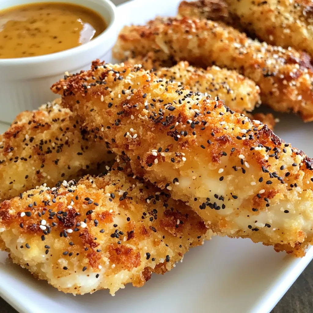 Crunchy Everything Bagel Chicken Tenders Recipe