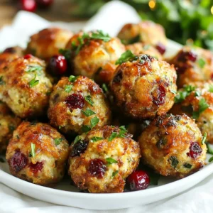 Cranberry Turkey Stuffing Balls Savory and Tasty Bites