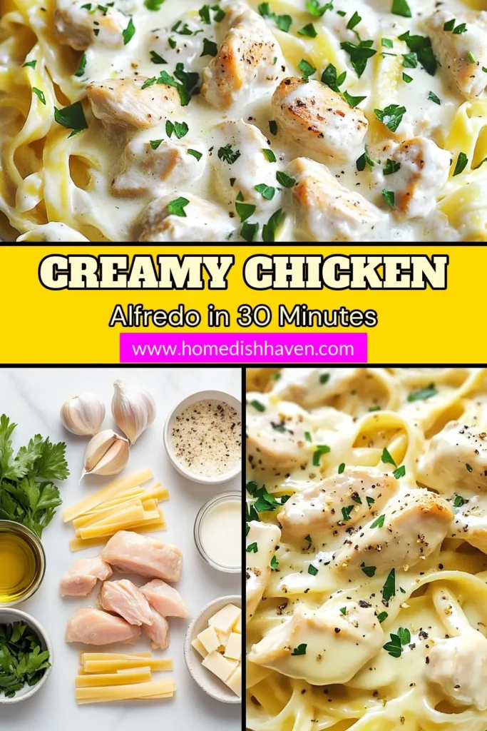 Discover the joy of a quick dinner with this Instant Pot Chicken Alfredo! This creamy chicken Alfredo recipe combines tender chicken and rich fettuccine pasta for a delightful meal that’s ready in just 30 minutes. Perfect for busy nights, this pressure cooker Alfredo pasta is sure to please the whole family. Try it today and enjoy a delicious and easy fettuccine Alfredo at home. Save this recipe for later! #InstantPotChickenAlfredo #QuickDinnerRecipes #CreamyChickenAlfredoRecipe #PressureCookerAlfredoPasta