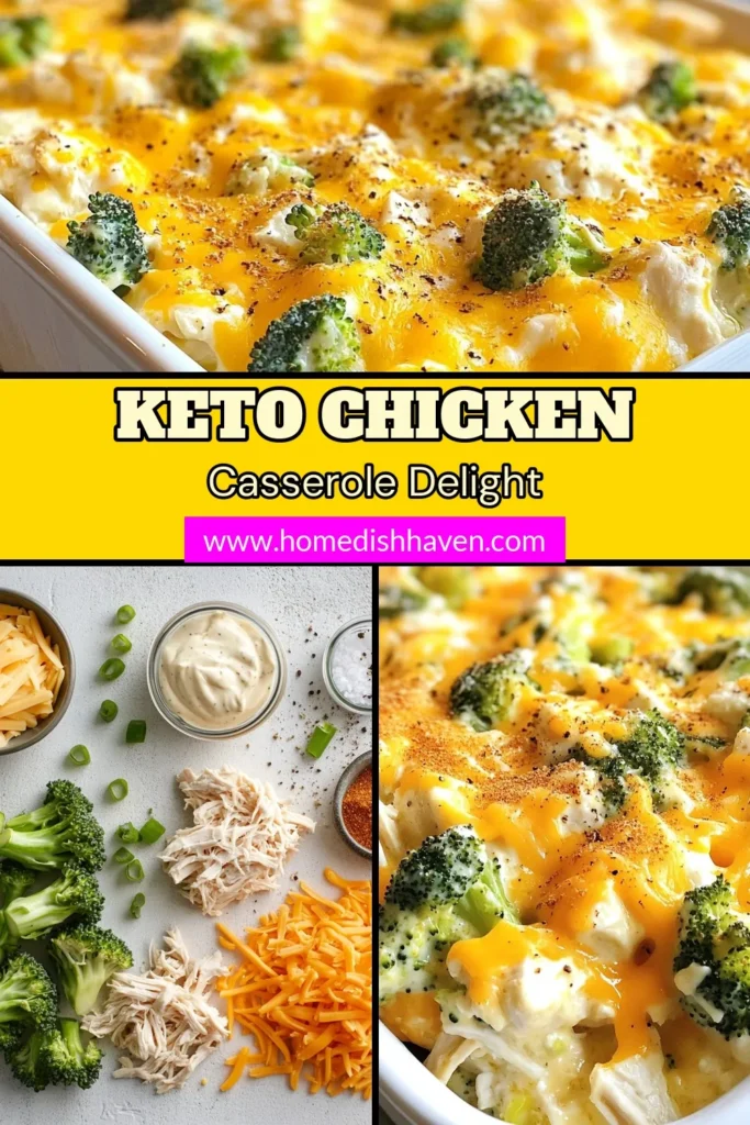 Looking for a delicious low-carb casserole recipe? Try this Keto Crack Chicken Casserole! Packed with creamy crack chicken, shredded cheddar cheese, and nutritious broccoli, it's an easy keto-friendly dinner perfect for any night. This cheesy chicken bake will become a family favorite—easy to prepare and bursting with flavor! Save this recipe for your next meal and enjoy the goodness of a low-carb diet. #KetoRecipes #LowCarb #KetoDinner #CheesyCasserole