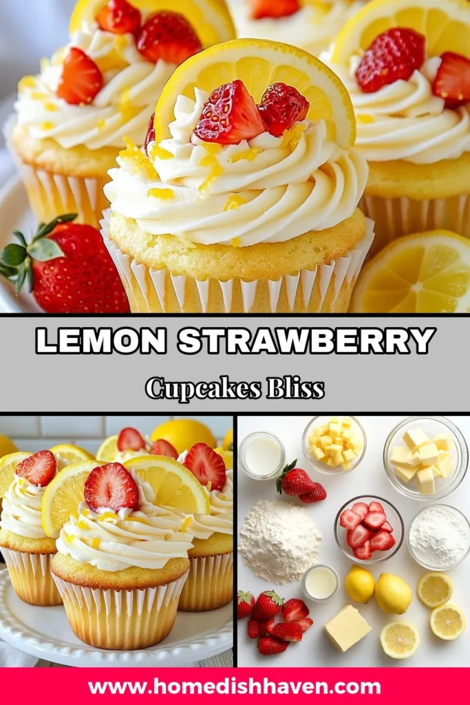 Indulge in the delightful flavors of strawberry lemonade cupcakes with this easy lemon cupcake recipe! Perfect for any gathering, these strawberry dessert recipes will impress your guests and satisfy your sweet tooth. Featuring a light and fluffy strawberry cupcake base topped with creamy lemon buttercream frosting, they're a treat you won't want to miss. Try this amazing cupcake frosting idea today! Save and share your baking creations! #CupcakeRecipes #BakingIdeas #DessertRecipes #StrawberryLemonade
