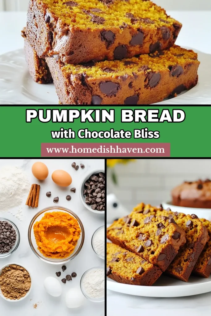 Indulge in the flavors of fall with this delicious Chocolate Chip Pumpkin Bread recipe. This moist pumpkin bread with chocolate chips is perfect for cozy gatherings or as an easy pumpkin bread with nuts. With a delightful blend of spices and rich chocolate, it's a must-try fall dessert recipe. Bake a loaf today and savor the taste! Save this recipe for your fall baking adventures. #ChocolateChipPumpkinBread #PumpkinBreadRecipe #FallDessertRecipes #BakingAPassion