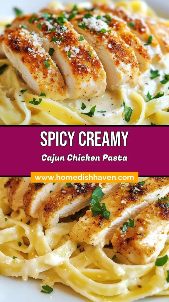 Indulge in this delicious Cajun Chicken Alfredo, a creamy fettuccine recipe that's perfect for any night! This easy chicken pasta dish features tender chicken breasts seasoned with Cajun seasoning, combined with a homemade Alfredo sauce that's rich and comforting. In just 30 minutes, enjoy a flavorful meal the whole family will love. Save this recipe for a mouthwatering dinner tonight! #CajunChickenAlfredo #PastaRecipes #EasyDinner #AlfredoSauce