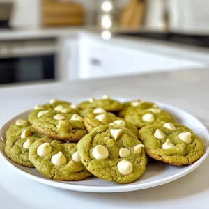 Chewy Matcha White Chocolate Cookies Delightful Treat