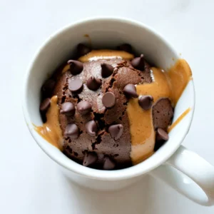 Chocolate Peanut Butter Mug Cake Quick and Easy Delight