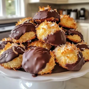 Chocolate Dipped Coconut Macaroons Rich and Simple Treat