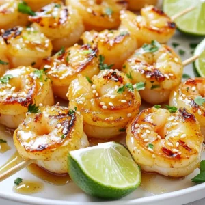 Honey Garlic Shrimp Skewers Easy and Flavorful Dish