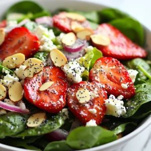 Strawberry Spinach Poppy Seed Salad Fresh and Tasty