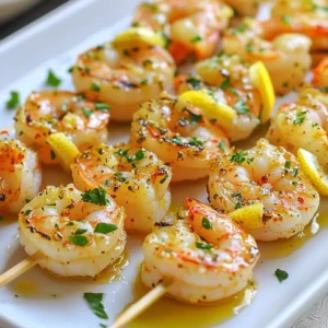 Lemon Garlic Shrimp Skewers Quick and Tasty Recipe