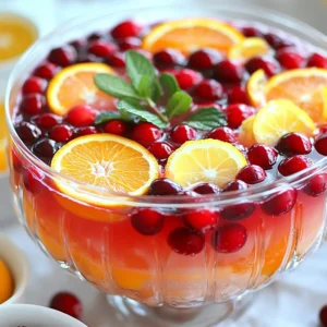 Cranberry Champagne Punch Refreshing Holiday Delight