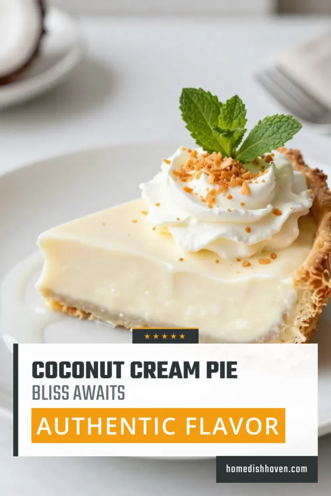 Indulge in this tropical coconut pie, a delightful coconut cream dessert perfect for any occasion. With its creamy coconut filling, this easy pie recipe features toasted coconut for a crunchy twist. Impress your guests with this luscious toasted coconut pie that’s guaranteed to be a hit! Save this recipe now for a taste of paradise. #CoconutCreamPie #TropicalCoconutPie #EasyPieRecipe #CreamyCoconutFilling