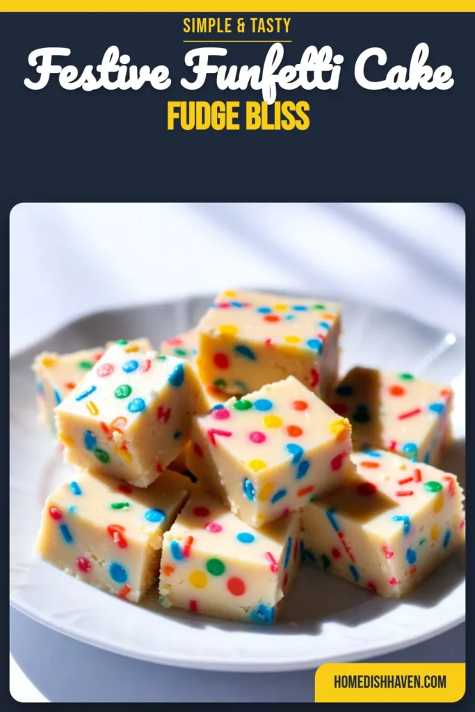 Celebrate with this delightful Funfetti Birthday Cake Fudge that's sure to impress! This easy fudge recipe combines creamy white chocolate fudge with vibrant rainbow sprinkles for a fun twist on traditional treats. Perfect for parties, this birthday cake fudge is a hit with everyone. Follow this funfetti fudge recipe to create a colorful, delicious dessert everyone will love. Save this for your next celebration! #FunfettiFudge #BirthdayCakeFudge #RainbowSprinkles #EasyFudgeRecipe