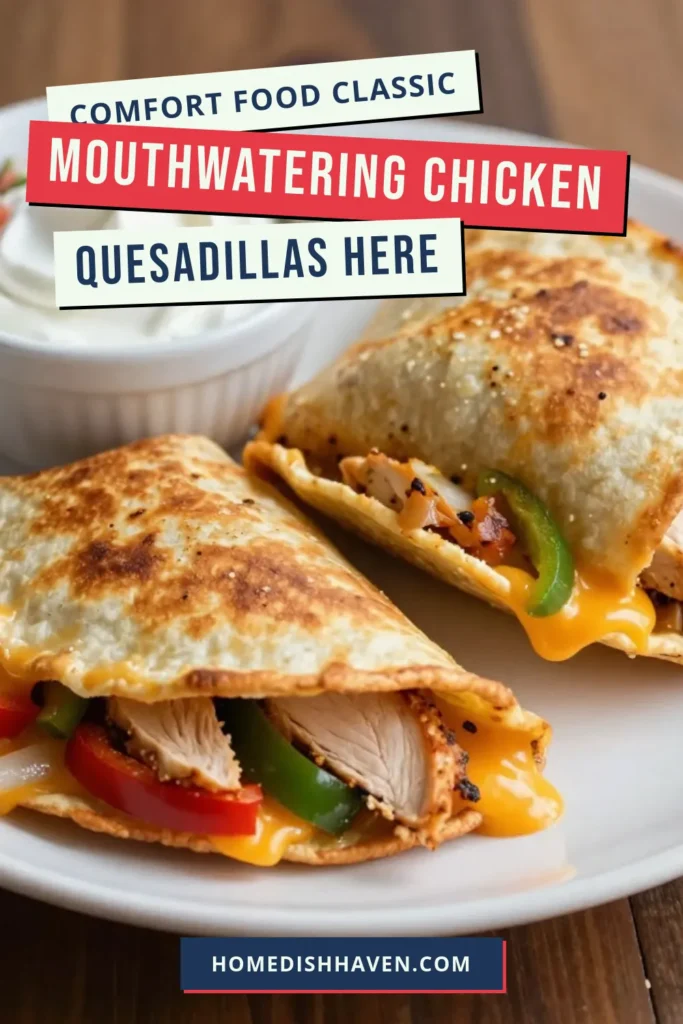 Looking for a delicious and quick weeknight dinner idea? Try this easy Chicken Fajita Quesadilla recipe! Packed with cheesy chicken fajitas, these skillet quesadillas are not only simple to make but also bursting with flavor. Perfect for satisfying cravings in just 30 minutes, serve with sour cream and salsa for the ultimate meal. Save this recipe for your next dinner inspiration! #ChickenFajitaQuesadillas #EasyChickenQuesadillaRecipe #CheesyChickenFajitas #SkilletQuesadillaRecipe