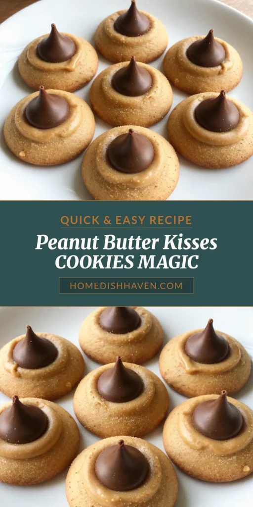 Indulge in the goodness of Peanut Butter Blossoms, the ultimate holiday baking recipe! These delightful Chocolate Kiss Cookies are easy to make and perfect for any occasion. Enjoy soft and chewy cookies that melt in your mouth, topped with a delicious chocolate kiss. Perfect for sharing or gifting, this easy peanut butter cookie recipe will become a family favorite! Save this recipe today to impress your loved ones! #PeanutButterBlossoms #ChocolateKissCookies #EasyPeanutButterCookies #HolidayBaking