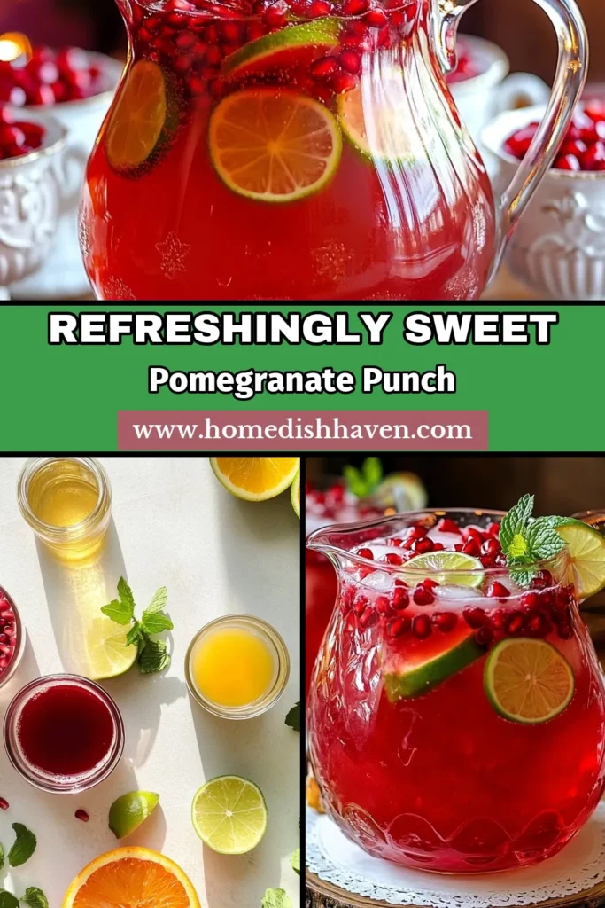 Looking for an irresistible non-alcoholic party drink? Try this refreshing sparkling pomegranate punch! Perfect for gatherings, it combines pomegranate juice, sparkling water, and fresh citrus for a festive experience. Easy to make, this mocktail idea is ideal for any occasion. Impress your guests and cool off with this delightful punch recipe that’s both vibrant and flavorful. Save this easy recipe now and bring sparkle to your celebrations! #SparklingPomegranatePunch #MocktailIdeas #PartyDrinks #FestivePunchRecipes
