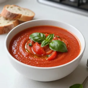 Rustic Tomato Basil Soup Flavorful Comfort Food
